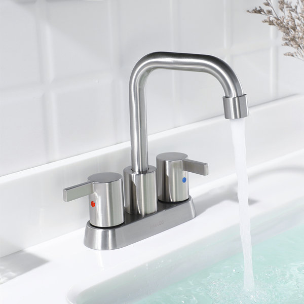 Parlos Home Centerset Faucet 2handle Bathroom Faucet with Drain